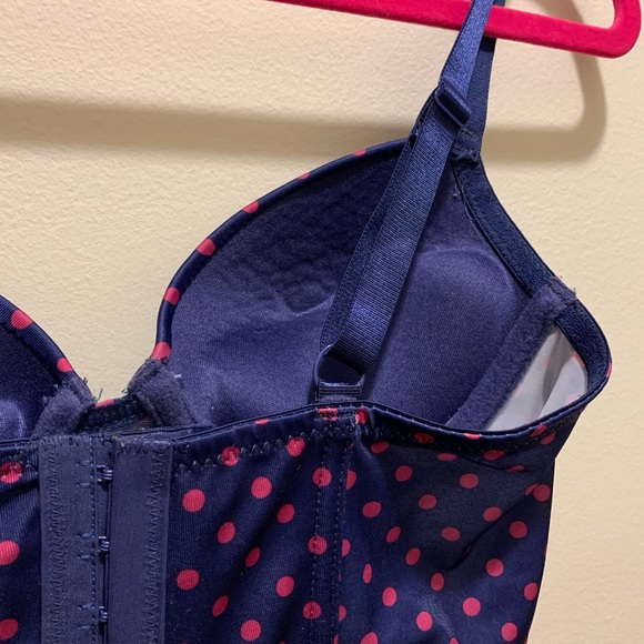 34B Beautiful Blue & Pink Polka-Dot Bra - Picture 5 of 9